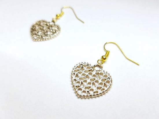 Preview: Herz Ohrringe goldfarben heart